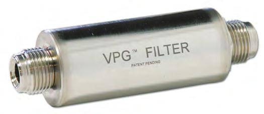 VAPOR & PROCESS GAS FILTERS Conventional point-of-use filters are used in a compressed gas line to remove particle from a high purity gas.
