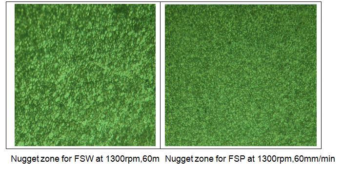 microstructure of nugget zone in both cases And figure (12) show the values of ultimate tensile strength of specimens and ultimate tensile strength of base metal Fig.