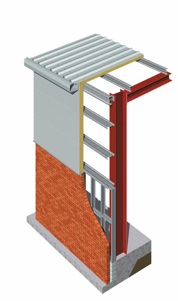 External Wall Application Dado Wall Construction External Wall Application Dado Wall Construction wall frames can be used to construct dado walls for use at ground level in commercial buildings such