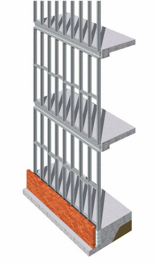 wall framing is suitable for application as dado wall frames accommodating a variety of external finishes and facings.