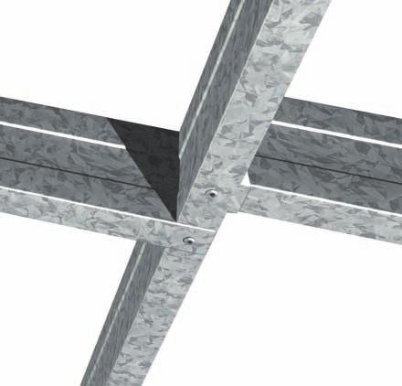 Sections can be connected together on-site using rivet type fasteners.