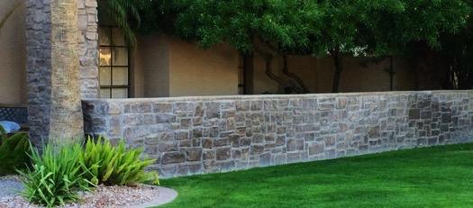 Stucco walls may have the following details: stone