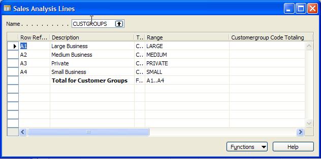 Trade in Microsoft Dynamics NAV5.0 Setting Up Line Templates The lines in a report contain the objects to analyze.