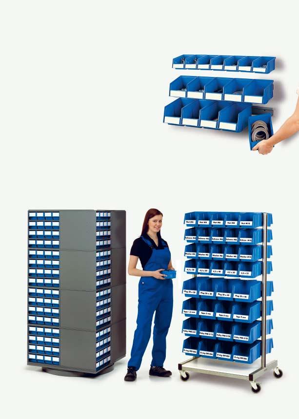 BIN RAIL Wall mounted storage rails offer a cost effective way of storing/picking products. Bin rail 700 Bin rail of grey epoxy enamelled (RAL 7045) steel. With fixings for wall mounting.