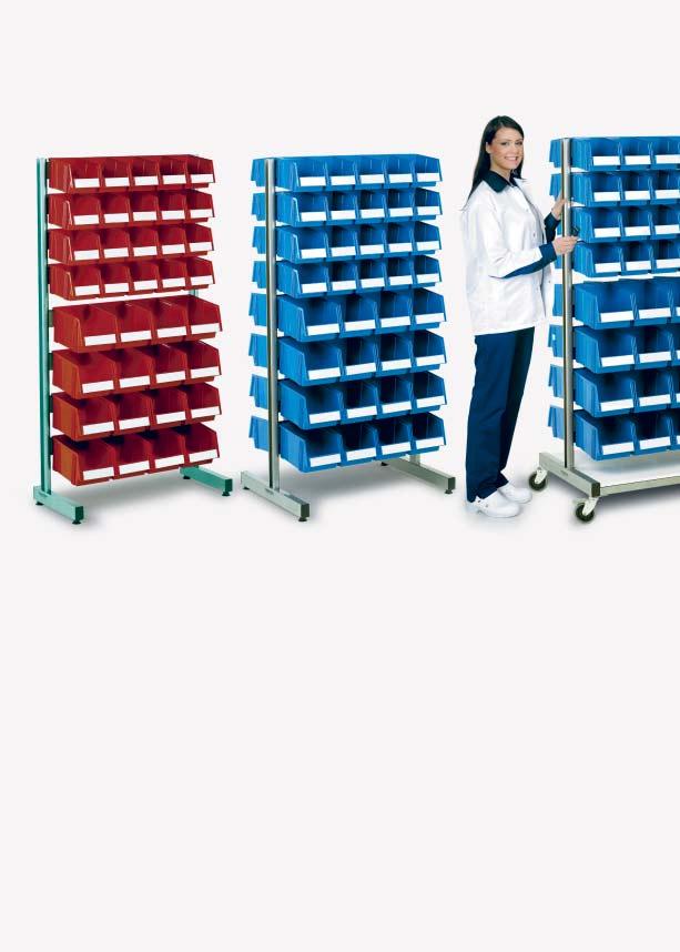 STACKING BIN STANDS Stacking Bin Stand combinations offer effective storage systems for use in service, workshop, production and storage areas etc.