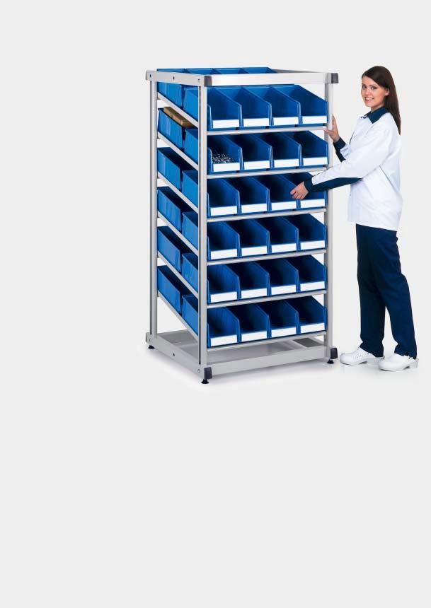 GRAVITY FLOW RACK Gravity flow rack DBS-808 For use in workshop, production and storage areas etc. An efficient way of storing small parts.