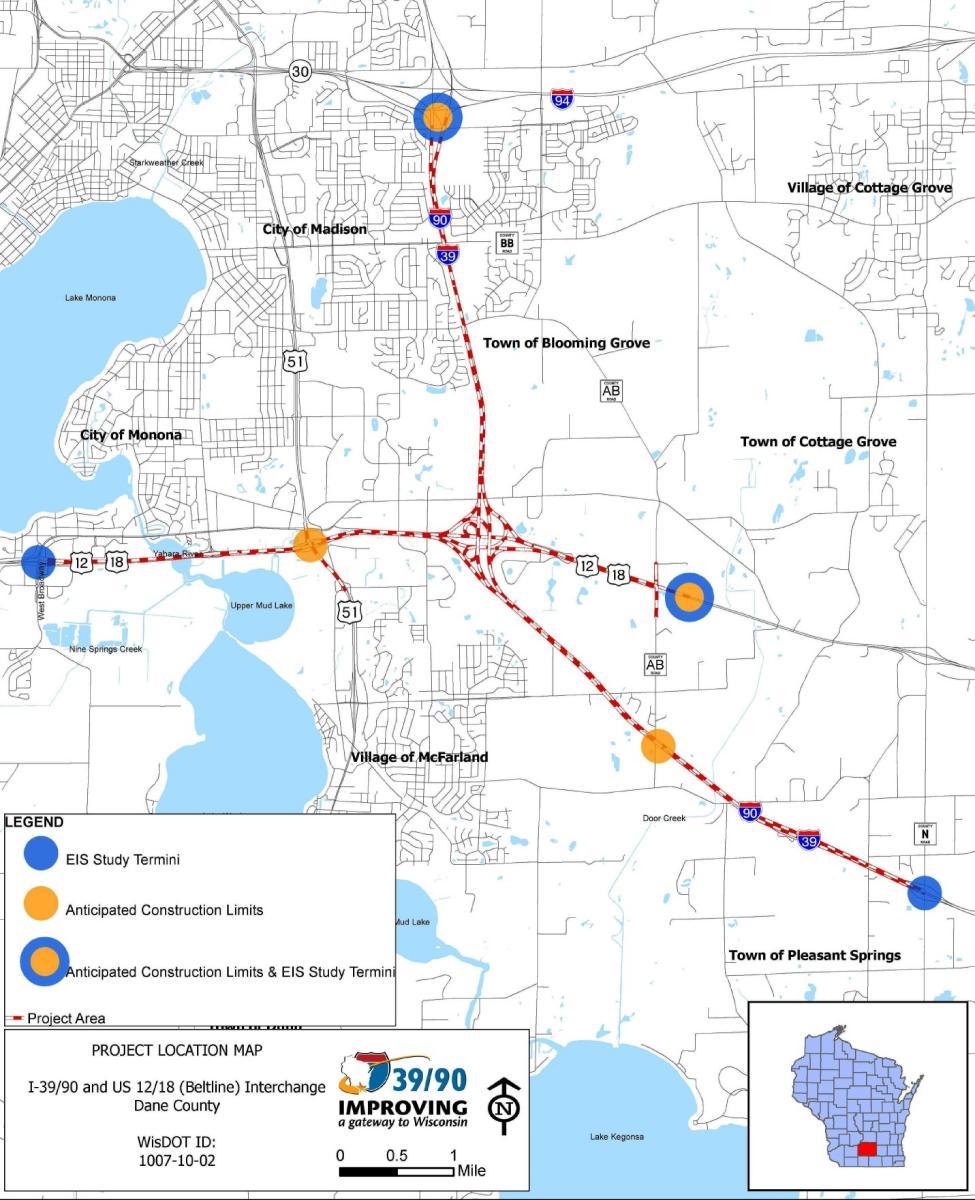 1.0 Executive Summary This summary details the development of the full Range of Alternatives for the I-39/90 interchange at US 12/18 (the ) by the Wisconsin Department of Transportation (WisDOT), as