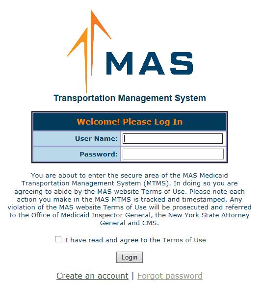 5 Accessing the Website How to Login To access the website, click Login on the MAS homepage and then enter your username and password If you have forgotten your password, use the Forgot