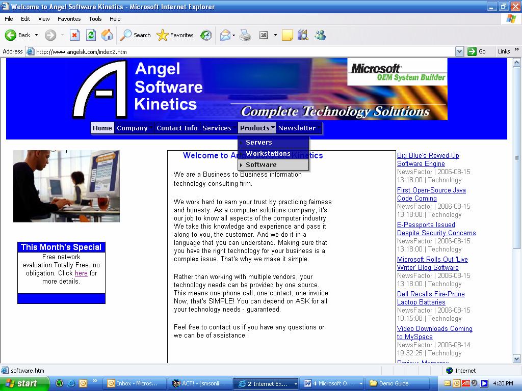 To log into the Staffing Management System Online Demo, go to www.angelsk.com.