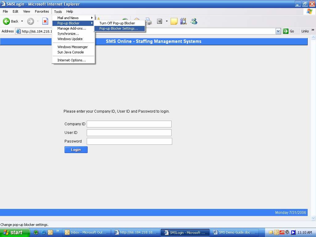 In order to view the Demo, you will first need to add the Application Server