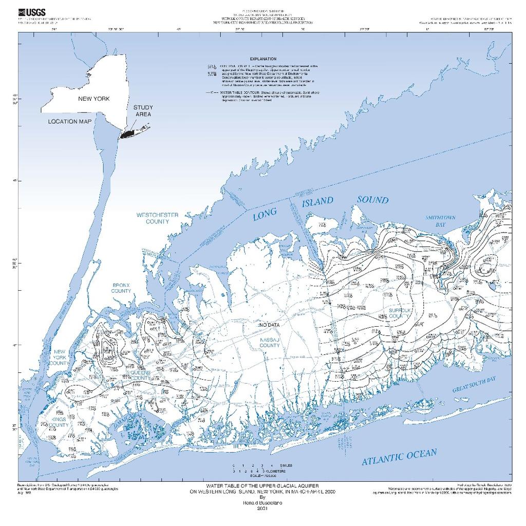 Opportunities and challenges of previous USGS efforts Hydrologic data collection on Long Island Long-term records document effects of natural and manmade stresses on the aquifer system Fluctuations