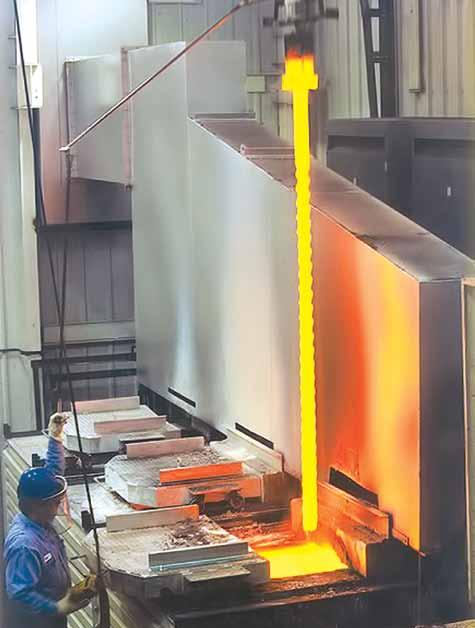 This liquid molten salt bath hardening line is the largest of its kind for the quench and temper of tool steels, high speed steels and powder metallurgy.