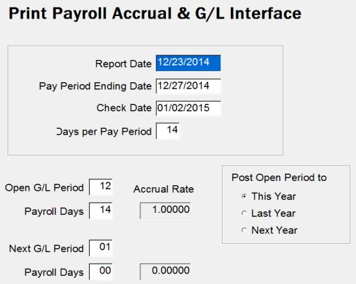 All line items applicable to your payroll must be completed for year-end reports and W-2 Forms to print correctly. Please refer to your Payroll User s Instructions Manual for more information. D.