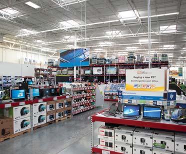 GYMNASIUM RETAIL Neptun s LED and Induction High Bay fixtures enhance aesthetic appeal for retail facilities while improving safety and efficiency.