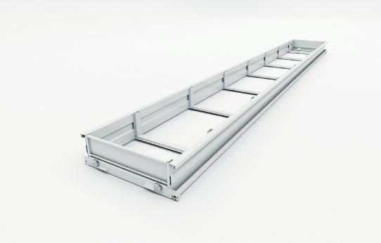 THE RIGHT TRAY FOR LONG AND HEAVY ITEMS Perfect organization of the stored items within each tray enables the available space in the storage system to be