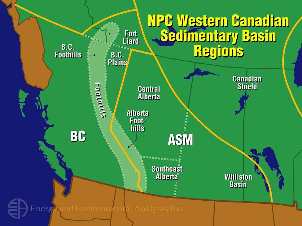 Figure 18 Map of Western Canada Energy and