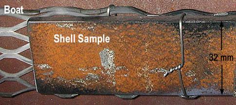 For the laboratory studies, specimens were sectioned from actual shell panel areas that were free from decarburization. Sample bars measured approximately 32 9 178 9 6 mm.