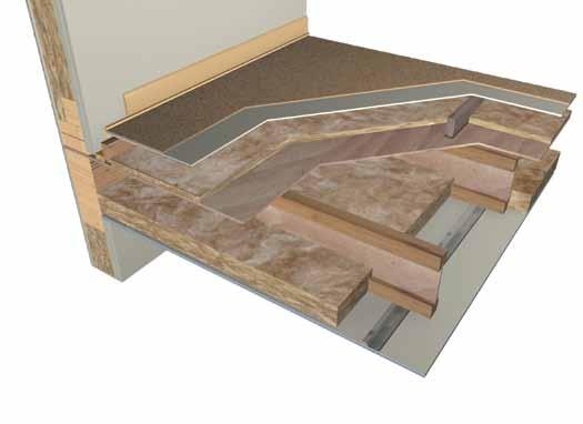 Separating Floors Separating floors Timber frame floor with I-Beams ( RD E-FT-1) Earthwool Acoustic Roll and Floorfoam Easy Edge Strip Established acoustic solution delivering a high level of sound