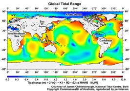 Need areas with substantial tidal range Gulf Coast region: 1-3 feet