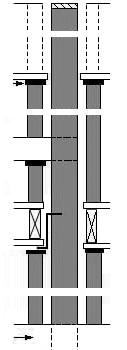 Core D Panel P1 Panel P2 Autoclaved aerated concrete block. Mass 160 kg/m 2 Examples: 200 mm core, 225 mm coursing; block density 730 kg/m 3. 215 mm core, 150 mm coursing; block density 855 kg/m 3.
