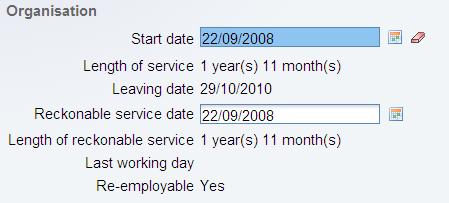 Select the person s record and then select the key dates option to view the