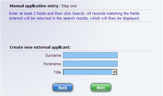 Please ignore the text and click on the button. 11. Enter Surname, Forename and select a title from the drop down list.