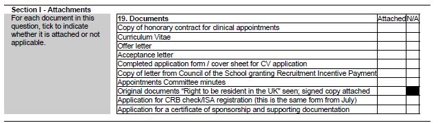 27. Return the completed CHRIS/10A form, with the relevant supporting documents as detailed in section I to the