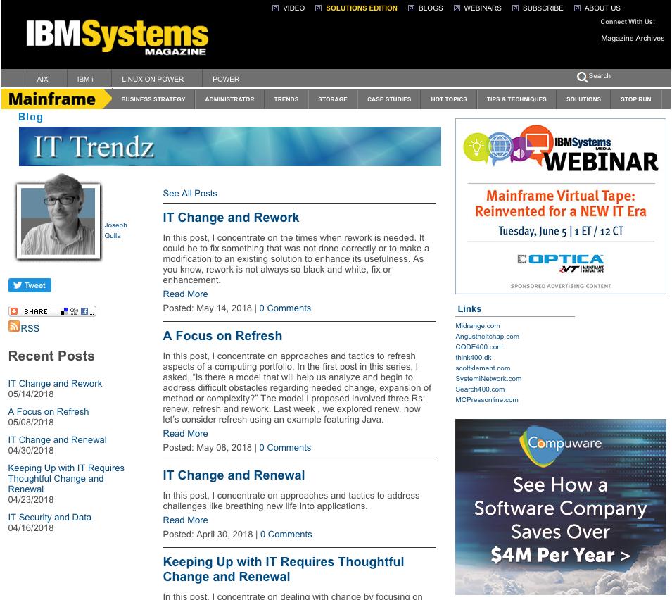 Introduction This paper focuses on IT Trendz, IBM Systems Magazine publications and Destination z. What are they?