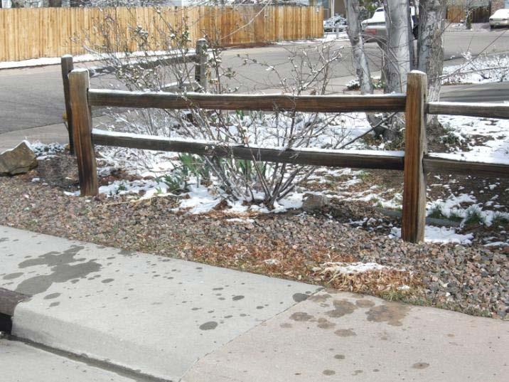 All fences located on rear and side property lines which abut parks and park