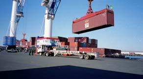 The equipment requirements include some form of crane capacity, such as a mobile harbor crane (MHC).