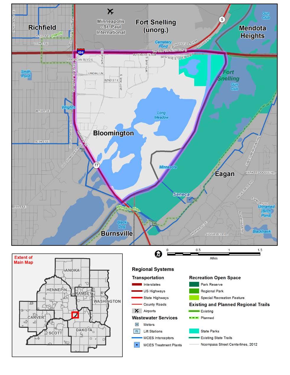 Figure 1: Bloomington South Loop District: Location