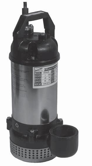 VE5A46 Effluent Pump 1/2 HP / Stainless Steel / Cast Iron Product Features: - Designed for residential effluent - Versatile for many drainage & dewatering applications - Recessed, cast iron, vortex