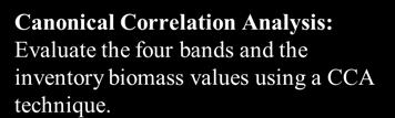 correlations with the Biomass Values Rule: (Due to Co-linearity between Bands) Use two bands from the visible