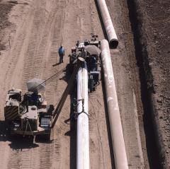 Natural Gas Line Pipes The size of interstate pipelines varies, ranging up to 48 inches in diameter.