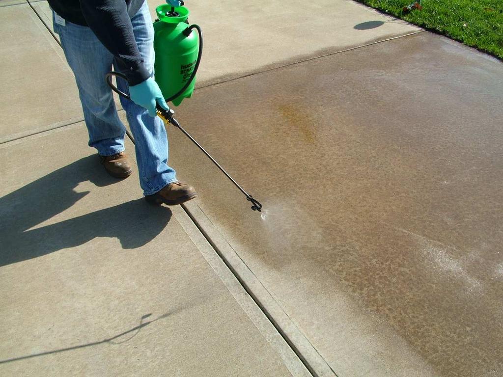 Figure 9 Concrete driveway sealer application Conclusions: The UV PUD technology lends itself to many market areas because of its low VOC and HAPS.