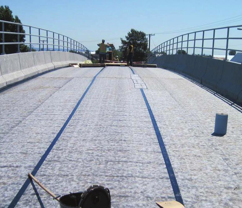 MEMBRANE APPLICATION BRIDGE DECKS & PARKING DECKS PRODUCT DESCRIPTION Apply M-400A membrane from the low point to the high point across the fall lines so that the laps shed water on horizontal