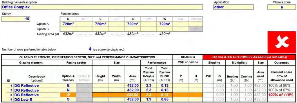 The next step in energy rating: the international ETTV method vs. BCA Section-J Glazing Calculator 431 7.2.