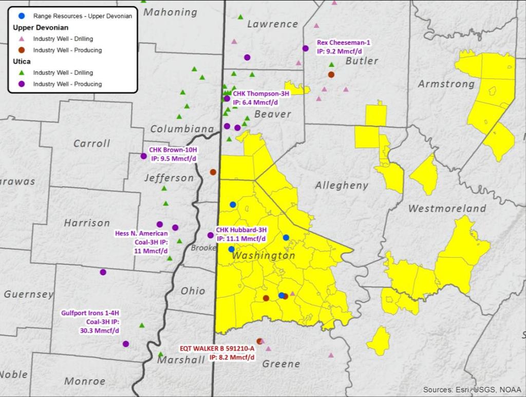 Additional Upside Appalachia Stacked Pays As Marcellus drilling holds all depths, industry activity is proving up our SW PA Utica/Point Pleasant and Upper Devonian acreage Utica/Point Pleasant Shale