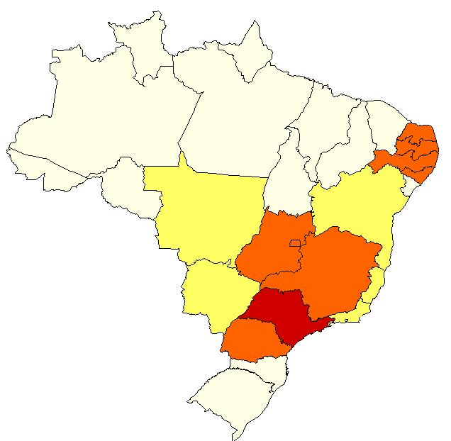 Sugar Cane in Brazil AC 0 % AM 0,05% Crop Season 2006/07 RO 0 % RR 0 % MT 3,09 % MS 2,73 % AP 0 % PA 0,16 % TO 0,04% GO 3,79 % PR 7,51 %