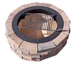 Ammon s Wall Firepit Kit Square shown in South Mountain Sand.