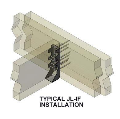 TABLE 5: JL-IF INVERTED FLANGE HANGER SERIES FASTENER SCHEDULE 1 2 3 ALLOWABLE LOADS (lbs.) 4 STOCK STEEL DIMENSIONS (in.