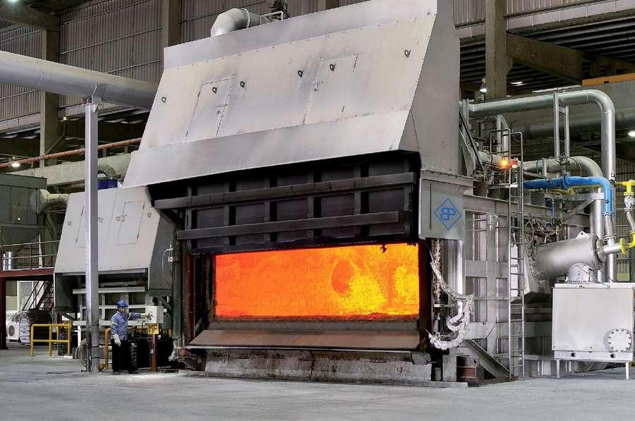 Cast House for Continuous Casting In the Cast House the hot metal is continuously casted to shape the coil form.