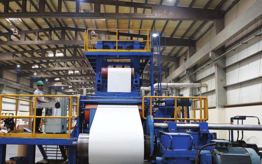 Coating Line Liquid coating is well known to have a higher performance for gloss, resistance and uniformity of area coverage.