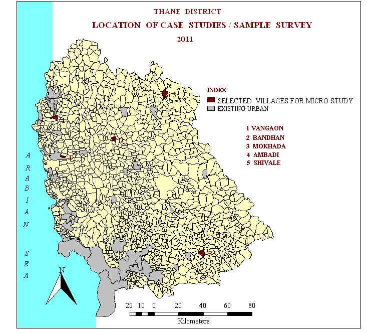 Map - 8.1 1. BANDHAN A Profile of the Village Bandhan is a small (806 ha.) and isolated village, located in northeast part of Thane city. About 66 km.