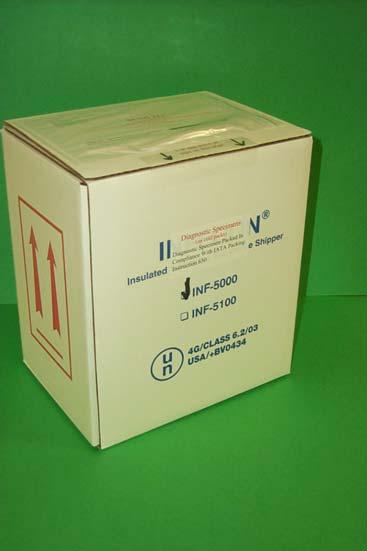 The Bureau of Laboratories provides the shipper shown below for shipping specimens, which