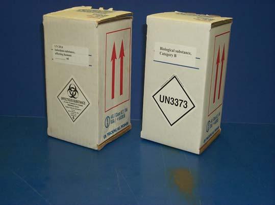 However, the Bureau of Laboratories provides UN certified shippers for shipping infectious substances.