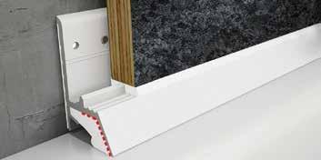 The movement joint expands and contracts to offer a stylish and reliable bottom seal for Multipanel Classic,