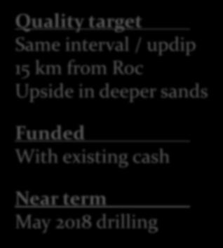 Dorado-1 Phoenix South-3 well (2018) Phoenix South-2 well Quality target Same interval / updip 15 km from Roc Upside in deeper sands