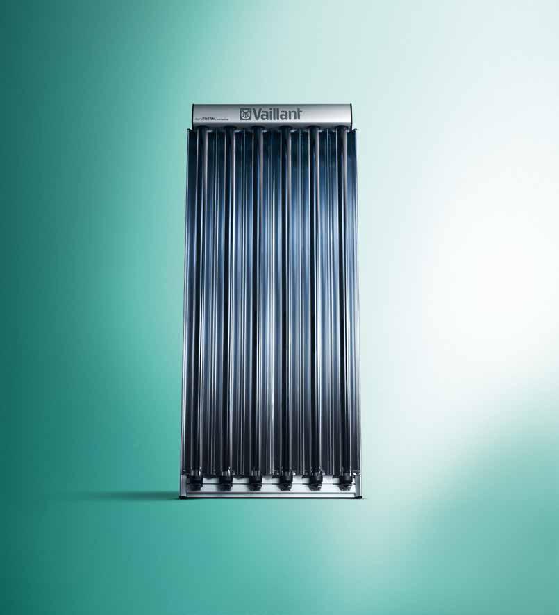 Solar energy Solar thermal collector aurotherm exclusive VTK Optimum use of solar energy Tried and tested technology Even the smallest ray of sunlight reaches the absorber via the mirrors behind the