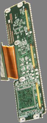 This board is also for a military avionics application; it has ten layers with four layers
